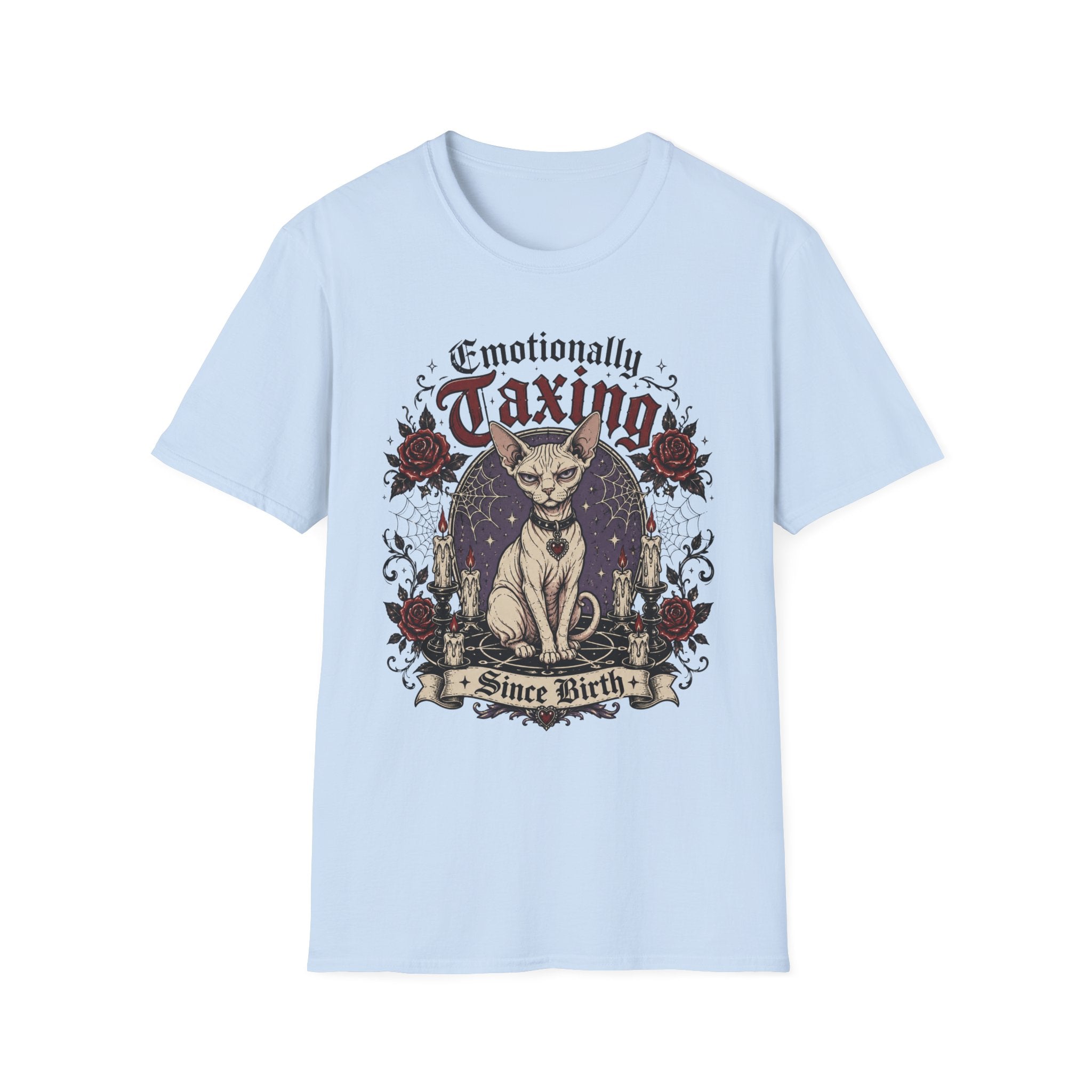 Emotionally taxing with gothic flair T-Shirt