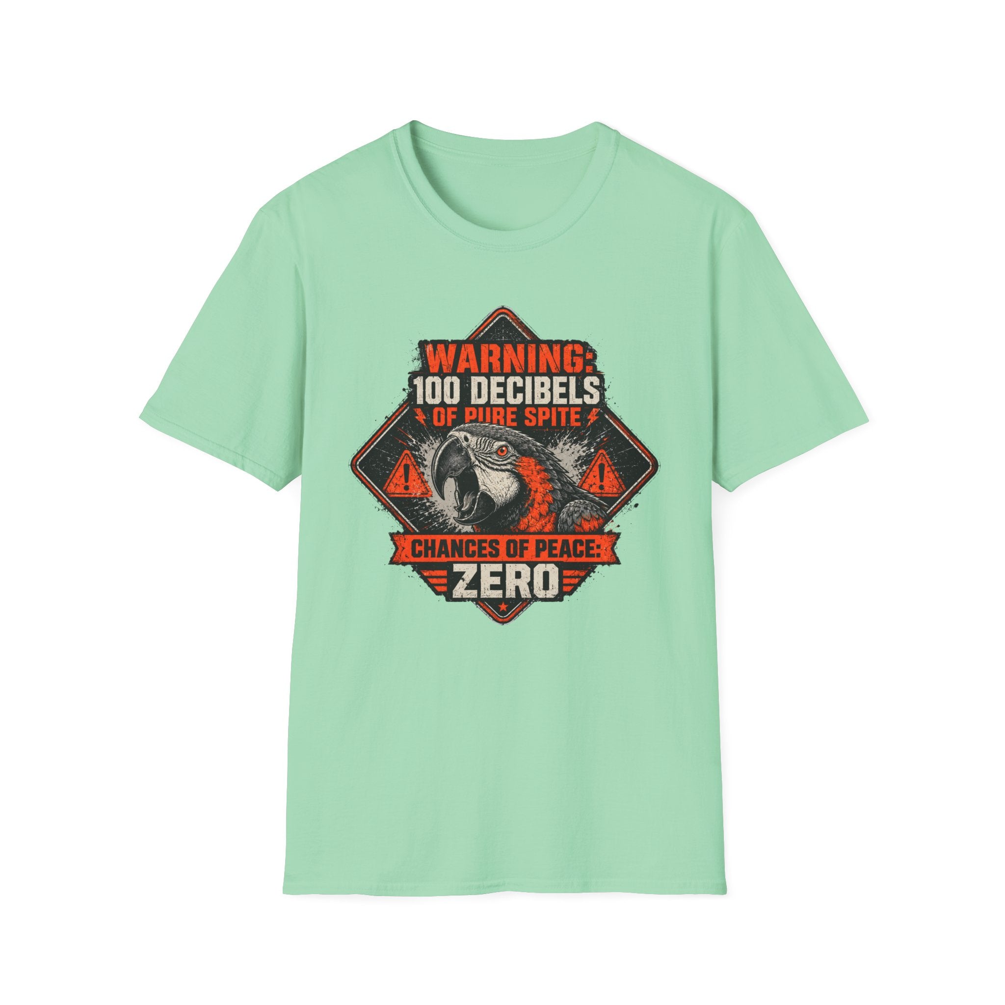 Screaming parrot warning poster T-Shirt